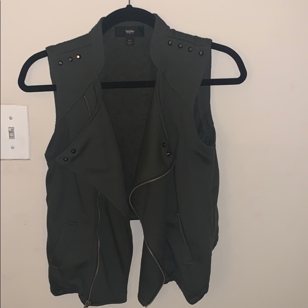 Army Green Studded Vest